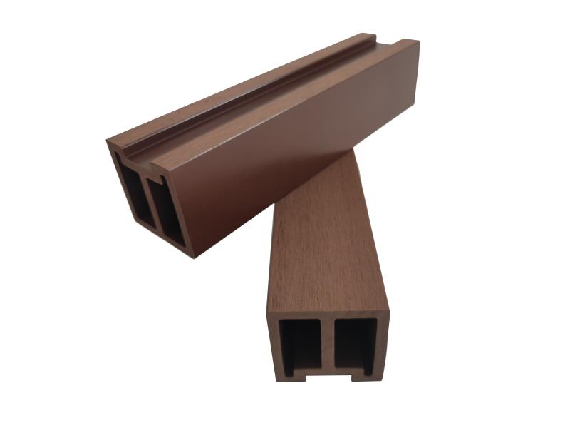 Wpc hollow 70x70mm composite plastic wood hollow profile  high quality wpc railing fence column post and handrail Featured Image