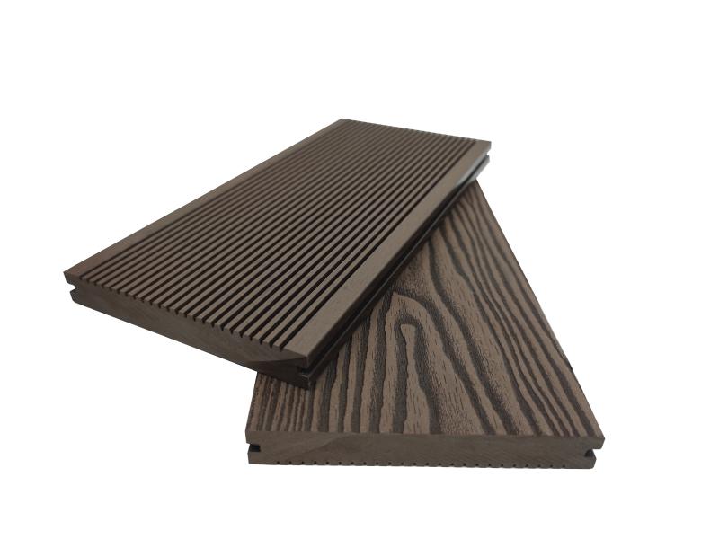 Embossed decking solid 140x19mm artificial wood grain anti-corrosion long lifetime for outdoor garden villa Featured Image