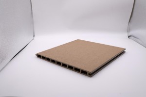 Traditional fencing wpc panel  hollow 9 square holes 293x20mm modern building high quality for outdoor garden