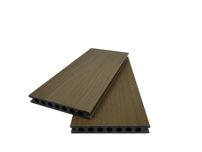 Co-extrusion decking hollow 7 round holes wpc board  145x21mm weather resistant for outdoor Featured Image